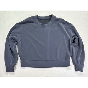 Lululemon Women's 8 Cropped Crewneck Pullover Softstreme Long Sleeve Athleisure‎